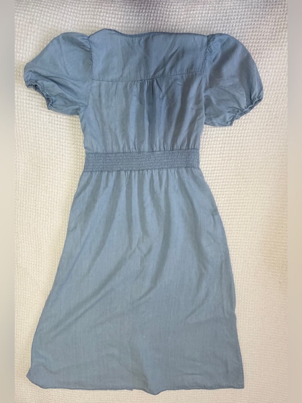 Sam Edelman Light Blue Button-Front Midi Dress with Twist Waist - Picture 3 of 11
